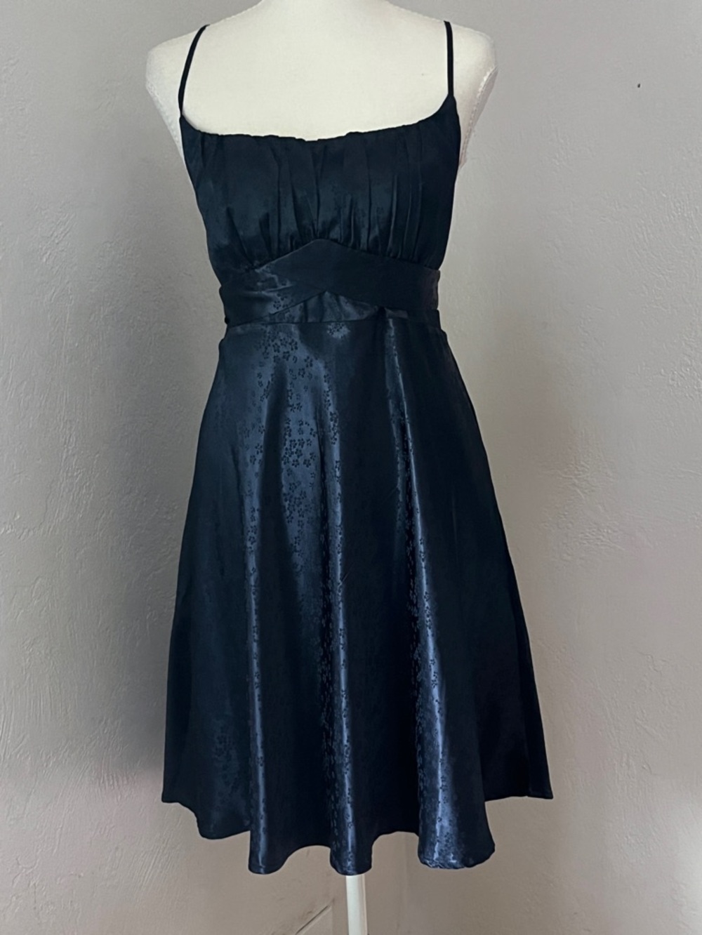 Altar'd State blue Satin embossed Floral  Mini Dress Size Large co6